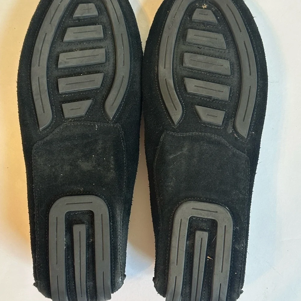 Vintage Ralph Lauren  Black Suede/Calf Hair Driving Moccasin Loafers Sz 10B